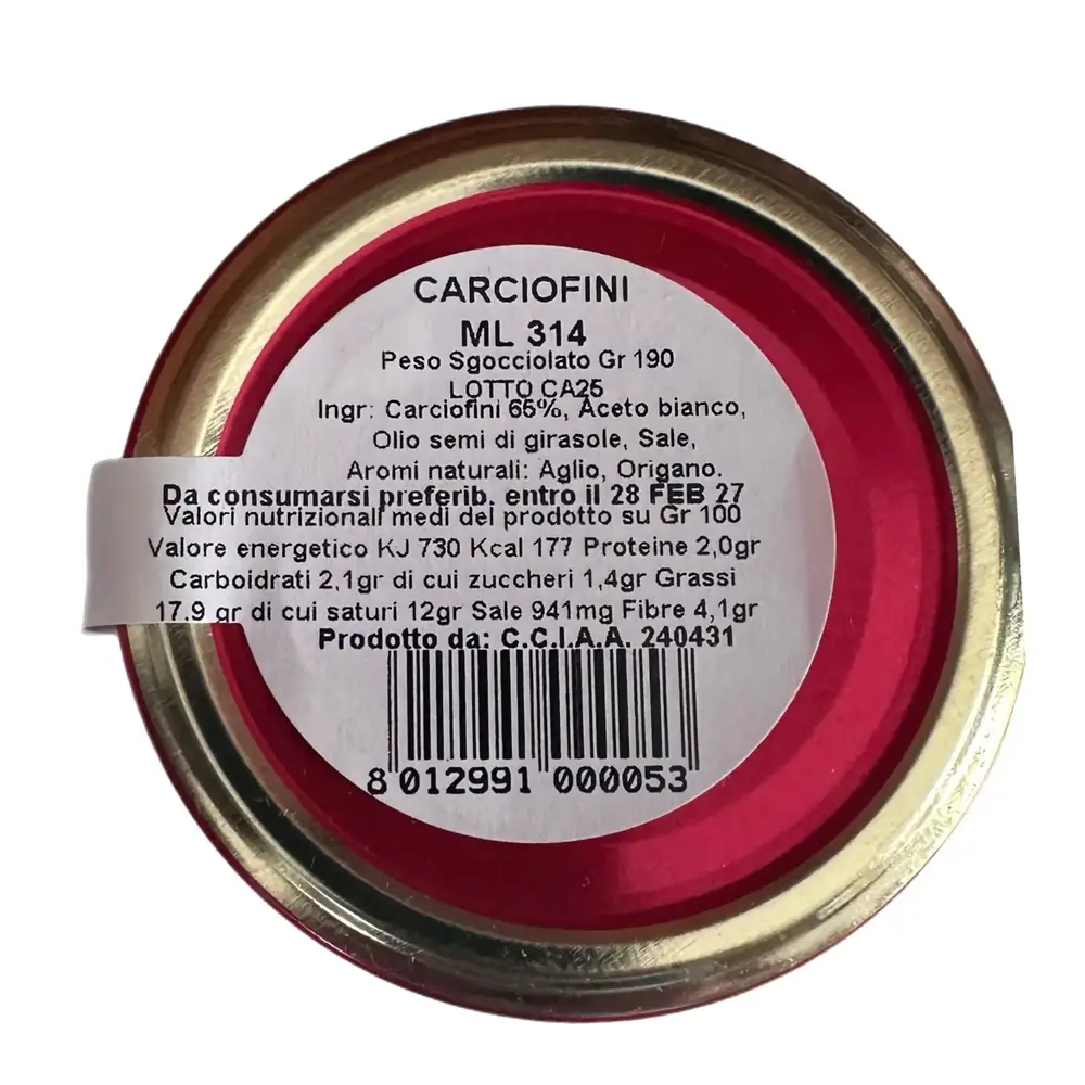 Carciofini 314ml